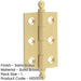 Elegant Satin Brass Finial Hinge 50x35mm Cabinet Doors Solid Brass Door Hinges-1