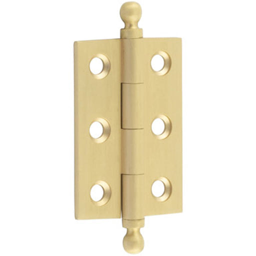 Elegant Satin Brass Finial Hinge 50x35mm Cabinet Doors Solid Brass Door Hinges