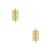 PACK Elegant Satin Brass Finial Hinge 50x35mm Cabinet Doors Solid Brass Door Hinges (1)