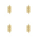PACK Elegant Satin Brass Finial Hinge 50x35mm Cabinet Doors Solid Brass Door Hinges