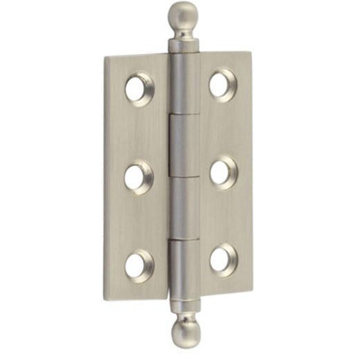 Elegant Satin Nickel Finial Hinge 50x35mm Cabinet Doors Solid Brass Door Hinges