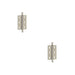 PACK Elegant Satin Nickel Finial Hinge 50x35mm Cabinet Doors Solid Brass Door Hinges (1)