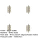 PACK Elegant Satin Nickel Finial Hinge 50x35mm Cabinet Doors Solid Brass Door Hinges-1