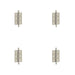 PACK Elegant Satin Nickel Finial Hinge 50x35mm Cabinet Doors Solid Brass Door Hinges
