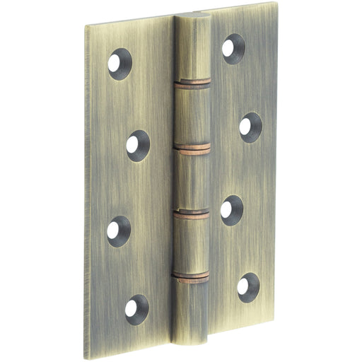 Heavy-Duty Double Phosphor Bronze Washered Hinge Antique Brass 102x76x3mm Door Hinges