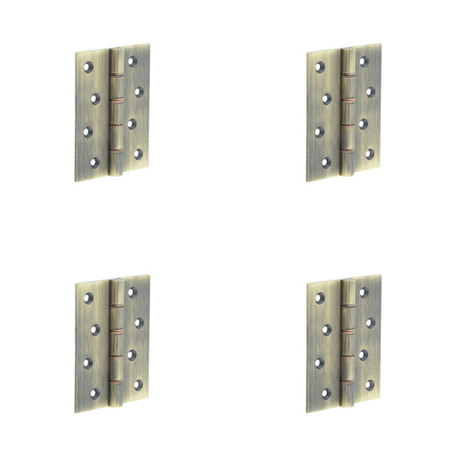 PACK Heavy-Duty Double Phosphor Bronze Washered Hinge Antique Brass 102x76x3mm Door Hinges