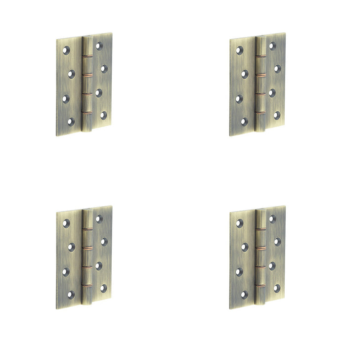 PACK Heavy-Duty Double Phosphor Bronze Washered Hinge Antique Brass 102x76x3mm Door Hinges