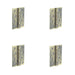 PACK Heavy-Duty Double Phosphor Bronze Washered Hinge Antique Brass 102x76x3mm Door Hinges