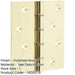 High-Quality Polished Brass Projection Hinge 102x102x3mm Doors Cabinets Door Hinges-1