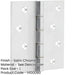 High-Quality Satin Chrome Projection Hinge 102x102x3mm Seamless Functionality Door Hinges-1