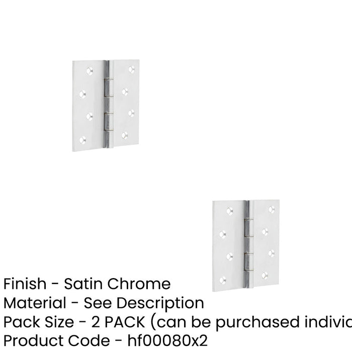 PACK High-Quality Satin Chrome Projection Hinge 102x102x3mm Seamless Functionality Door Hinges (1)-1