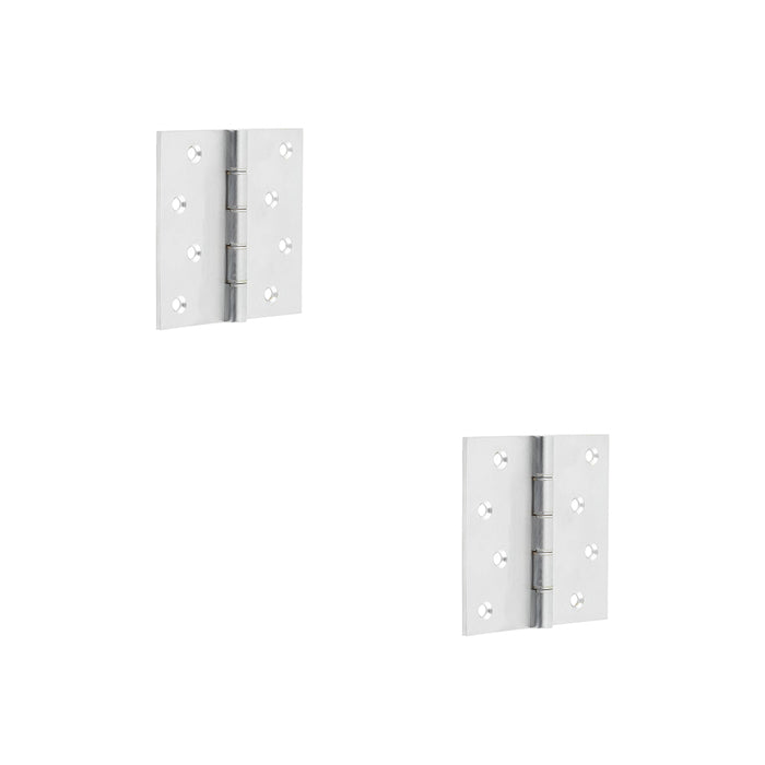 PACK High-Quality Satin Chrome Projection Hinge 102x102x3mm Seamless Functionality Door Hinges (1)