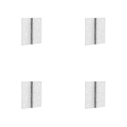 PACK High-Quality Satin Chrome Projection Hinge 102x102x3mm Seamless Functionality Door Hinges