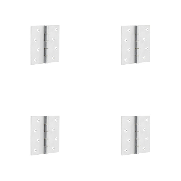 PACK High-Quality Satin Chrome Projection Hinge 102x102x3mm Seamless Functionality Door Hinges