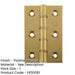 Premium Double Phosphor Bronze Washered Hinge 76x50x3mm Polished Brass Finish Door Hinges-1