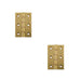 PACK Premium Double Phosphor Bronze Washered Hinge 76x50x3mm Polished Brass Finish Door Hinges (1)