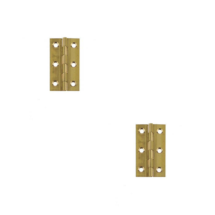 PACK Premium Polished Brass Plain Butt Hinge 51x28x1.5mm Durable Door Hardware Door Hinges (1)