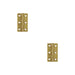 PACK Premium Polished Brass Plain Butt Hinge 51x28x1.5mm Durable Door Hardware Door Hinges (1)