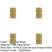 PACK Premium Polished Brass Plain Butt Hinge 51x28x1.5mm Durable Door Hardware Door Hinges-1