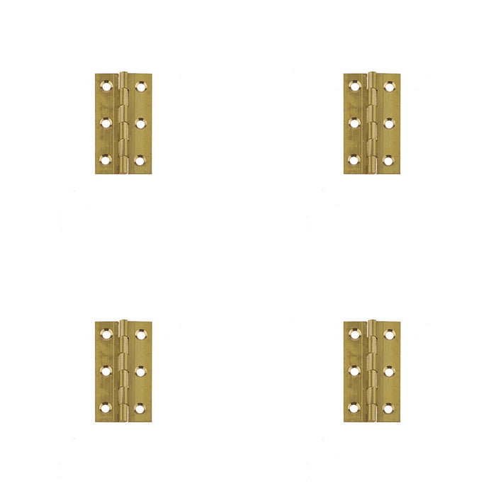PACK Premium Polished Brass Plain Butt Hinge 51x28x1.5mm Durable Door Hardware Door Hinges