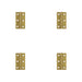PACK Premium Polished Brass Plain Butt Hinge 51x28x1.5mm Durable Door Hardware Door Hinges