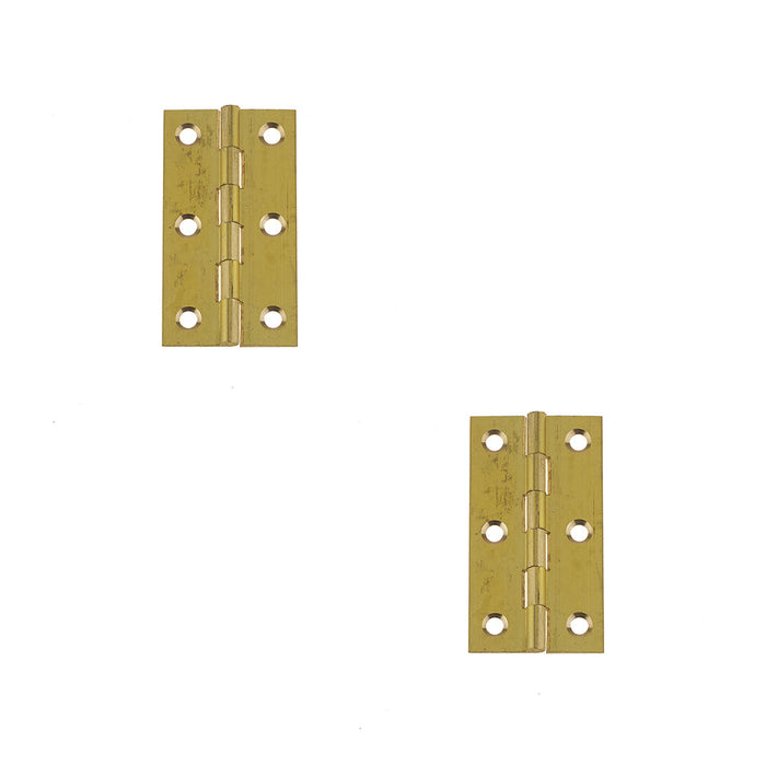 PACK Premium Polished Brass Plain Butt Hinge 63x35x1.5mm Durable Door Hardware Door Hinges (1)