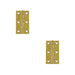 PACK Premium Polished Brass Plain Butt Hinge 63x35x1.5mm Durable Door Hardware Door Hinges (1)