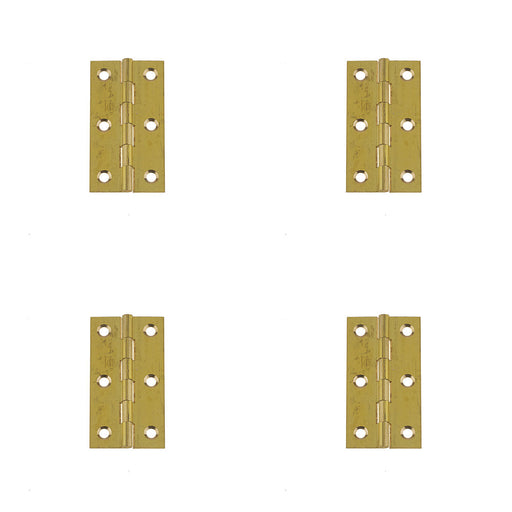 PACK Premium Polished Brass Plain Butt Hinge 63x35x1.5mm Durable Door Hardware Door Hinges