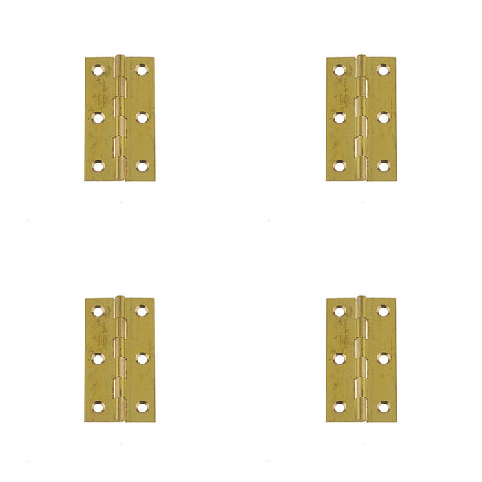 PACK Premium Polished Brass Plain Butt Hinge 63x35x1.5mm Durable Door Hardware Door Hinges