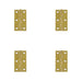 PACK Premium Polished Brass Plain Butt Hinge 63x35x1.5mm Durable Door Hardware Door Hinges
