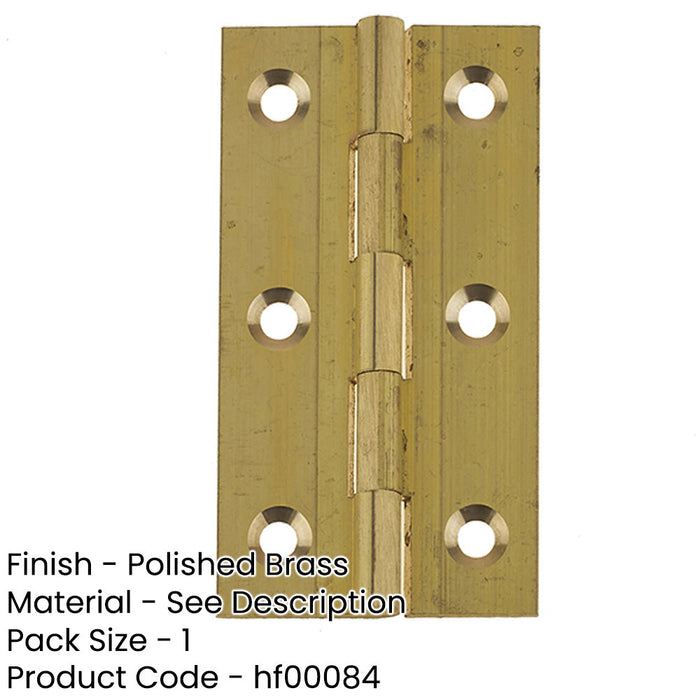 Premium Polished Brass Plain Butt Hinge 76x42x1.5mm Durable Door Hardware Door Hinges-1