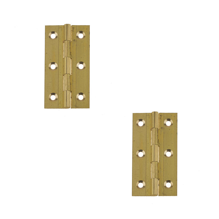 PACK Premium Polished Brass Plain Butt Hinge 76x42x1.5mm Durable Door Hardware Door Hinges (1)