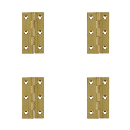 PACK Premium Polished Brass Plain Butt Hinge 76x42x1.5mm Durable Door Hardware Door Hinges