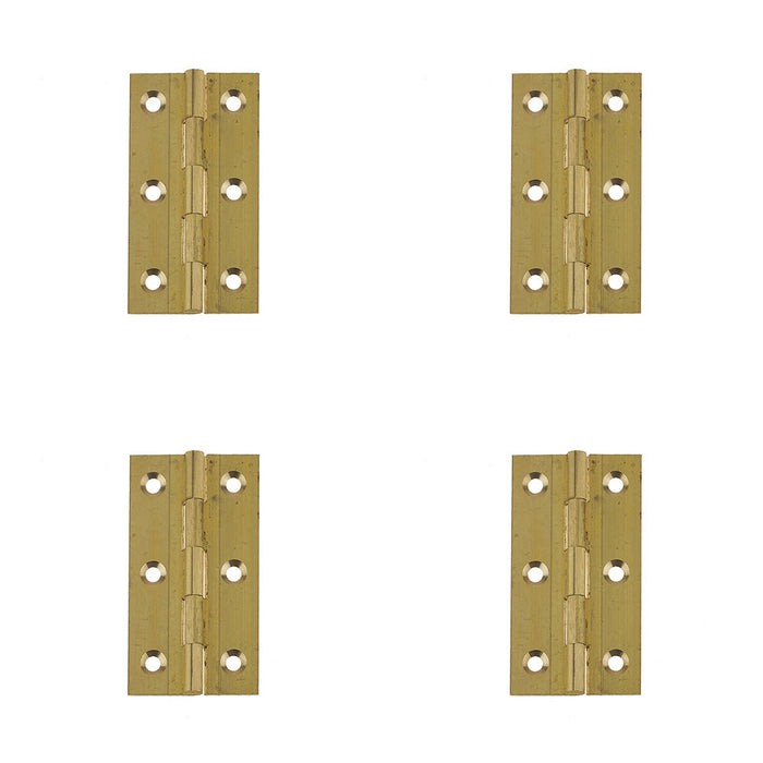 PACK Premium Polished Brass Plain Butt Hinge 76x42x1.5mm Durable Door Hardware Door Hinges