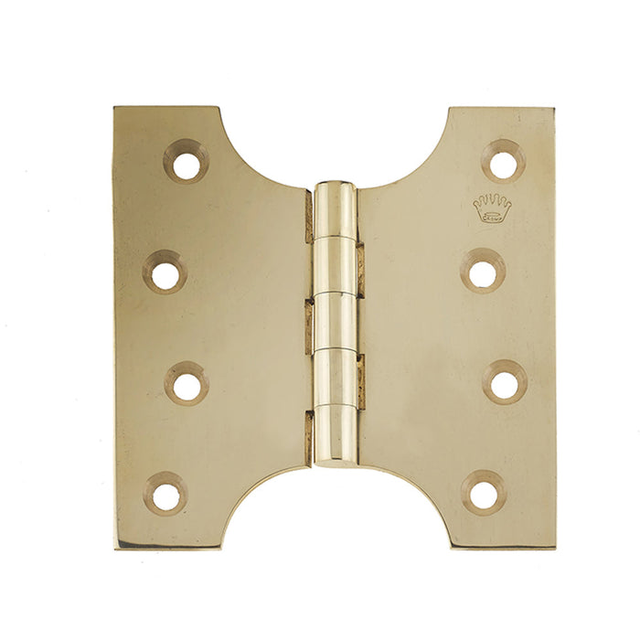 Durable Budget Parliament Hinge 102x100x4mm Polished Brass Door Hinges