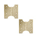 PACK Durable Budget Parliament Hinge 102x100x4mm Polished Brass Door Hinges (1)