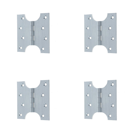 PACK Durable Budget Parliament Hinge 102x100x4mm Satin Chrome Door Hinges