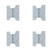 PACK Durable Budget Parliament Hinge 102x100x4mm Satin Chrome Door Hinges