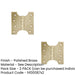 PACK Durable Budget Parliament Hinge 102x124x4mm Polished Brass Door Hinges (1)-1
