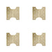 PACK Durable Budget Parliament Hinge 102x124x4mm Polished Brass Door Hinges