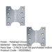 PACK Durable Budget Parliament Hinge 102x124x4mm Polished Chrome Door Hinges (1)-1