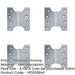 PACK Durable Budget Parliament Hinge 102x124x4mm Polished Chrome Door Hinges-1