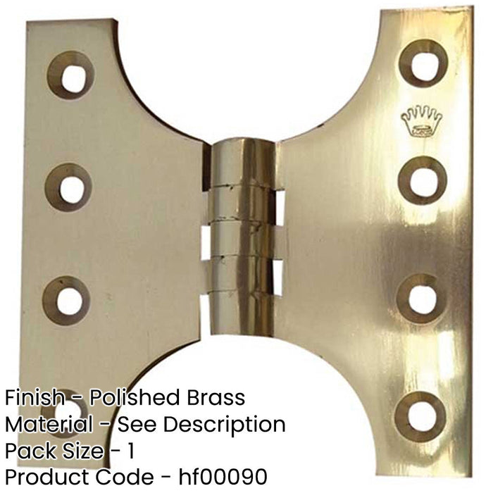 Durable Budget Parliament Hinge 102x151x5mm Polished Brass Door Hinges-1