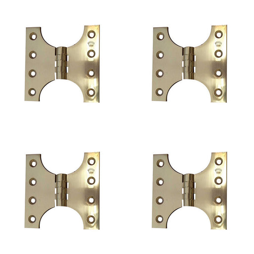 PACK Durable Budget Parliament Hinge 102x151x5mm Polished Brass Door Hinges
