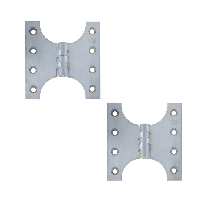 PACK Durable Budget Parliament Hinge 102x151x5mm Satin Chrome Door Hinges (1)