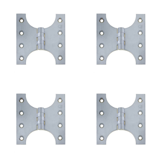 PACK Durable Budget Parliament Hinge 102x151x5mm Satin Chrome Door Hinges