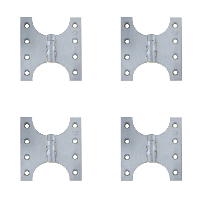 PACK Durable Budget Parliament Hinge 102x151x5mm Satin Chrome Door Hinges