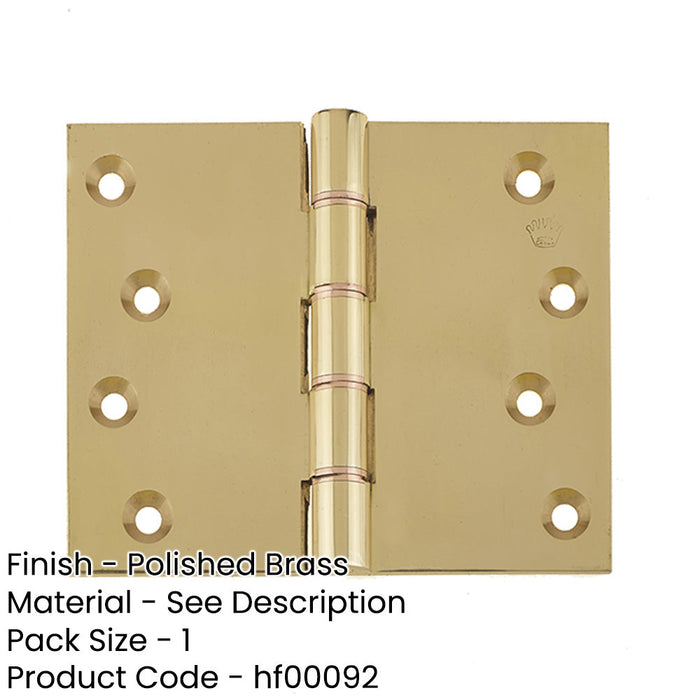 High-Quality Polished Brass Projection Hinge 102x125x3.5mm Door Hinges-1