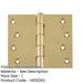 High-Quality Polished Brass Projection Hinge 102x125x3.5mm Door Hinges-1