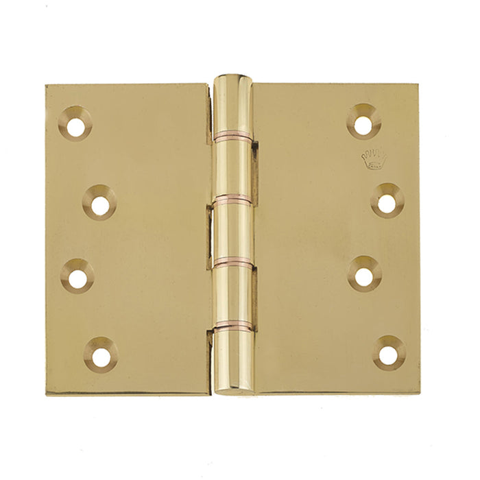 High-Quality Polished Brass Projection Hinge 102x125x3.5mm Door Hinges